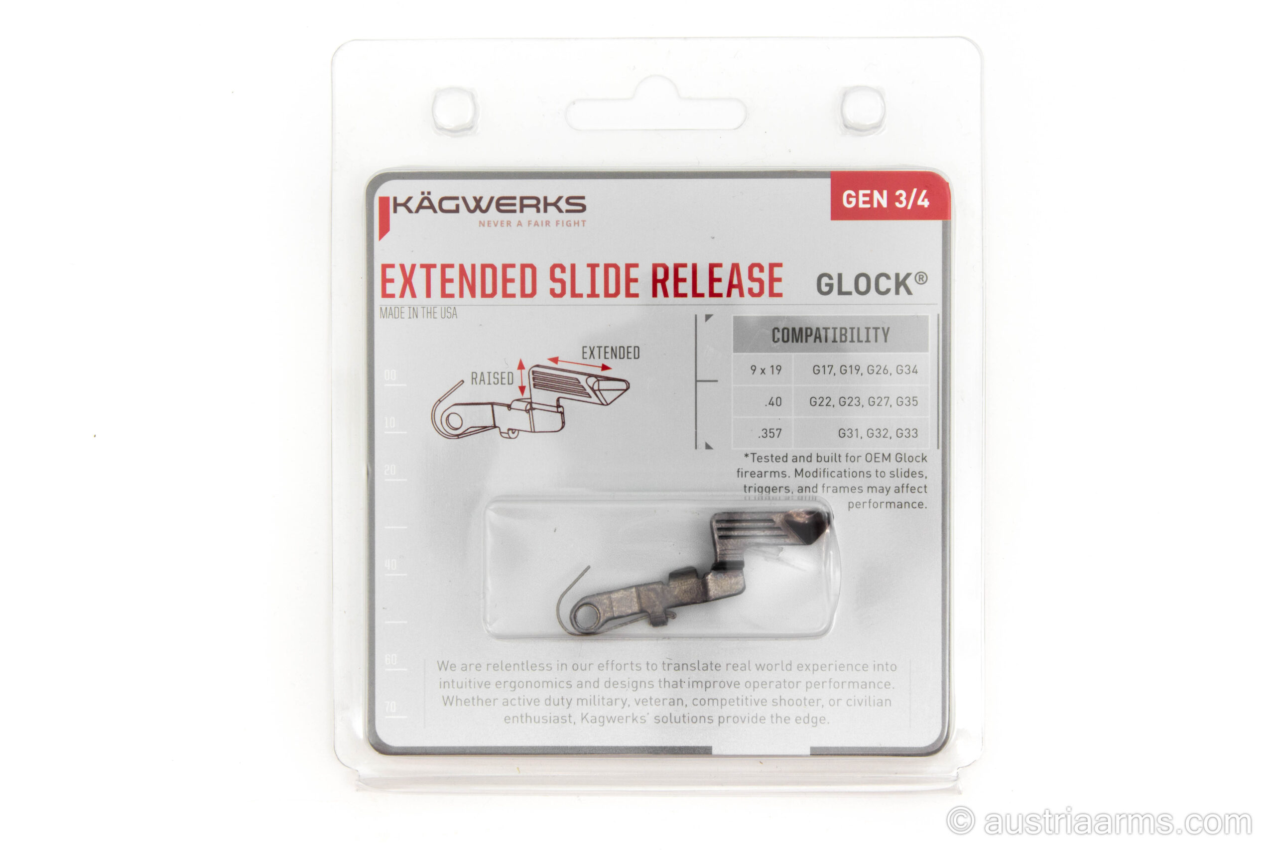 Kägwerks Glock Extended Slide Release Gen