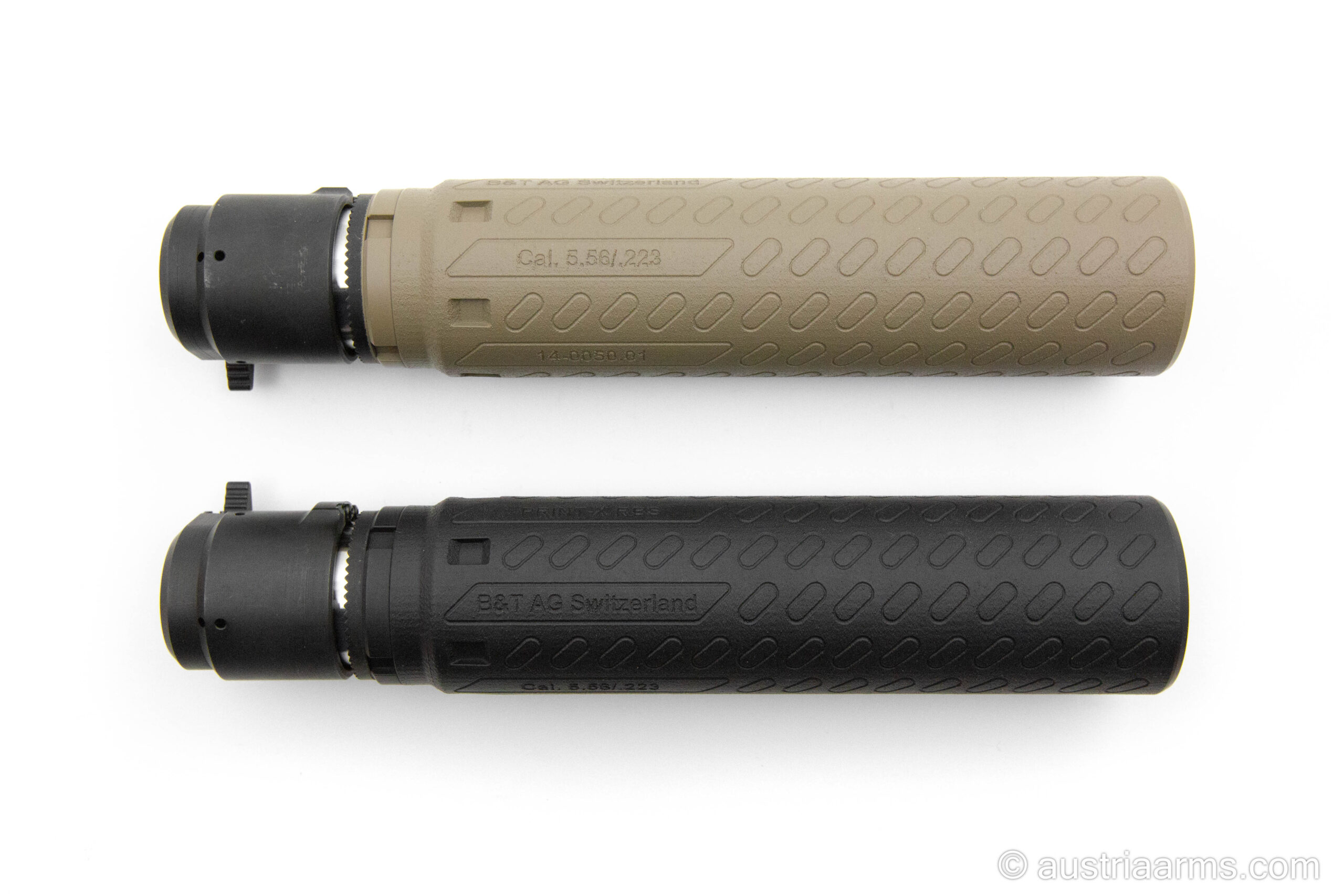 B&T RBS PRINT X Regular + Compact Rifle Supressor 5 56mm 223 BLK + FDE 3